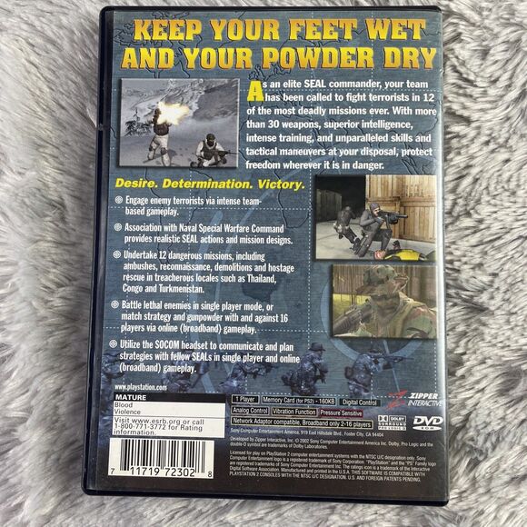 SOCOM U.S. Navy Seals (Sony PlayStation 2, 2002) PS2 Black Label Complete - Picture 3 of 15
